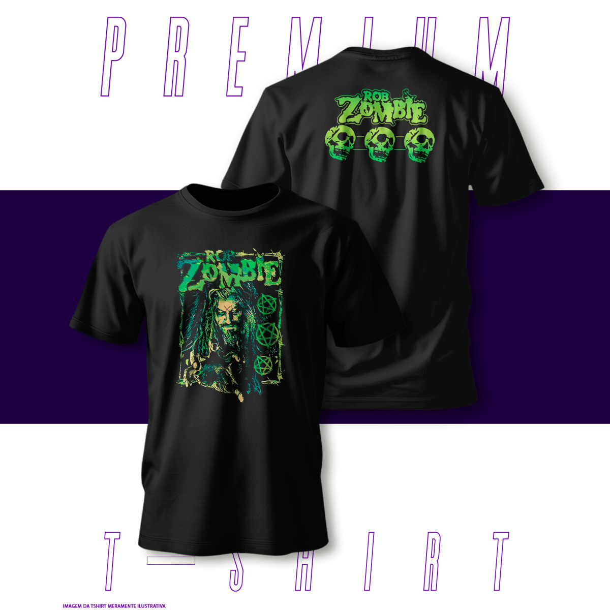 Nome do produto: Camiseta Premium - Rob Zombie