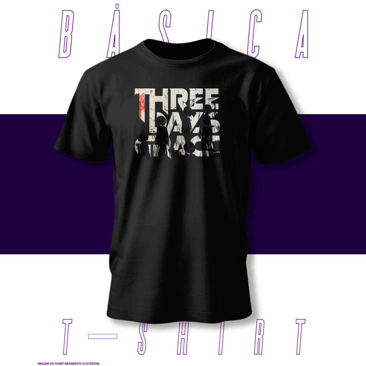 Nome do produto: Camiseta Básica - Three Days Grace