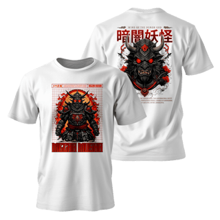 Nome do produto Street Wear - Classsic Oriental Samurai T-Shirt