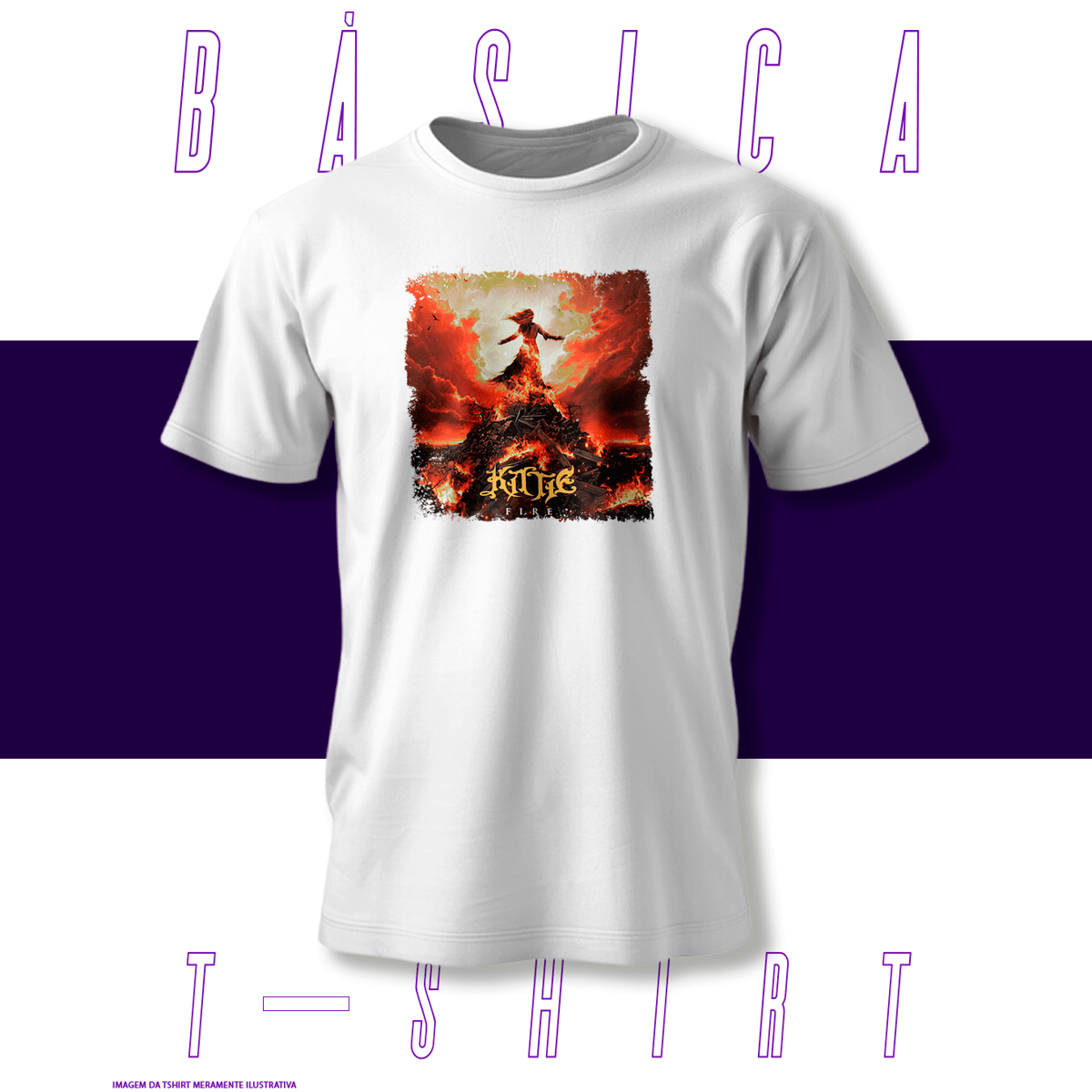 Nome do produto: Camiseta Básica - Kittie