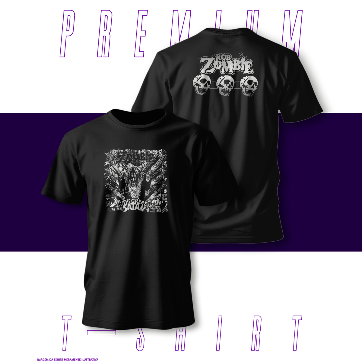 Nome do produto: Camiseta Premium - Rob Zombie