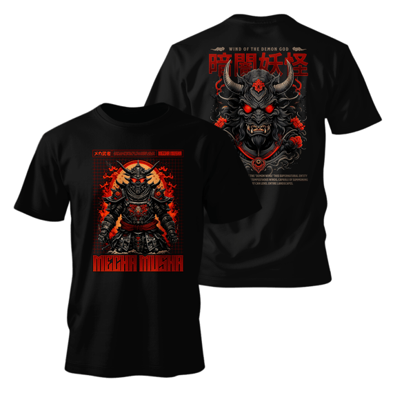 Street Wear - Classsic Oriental Samurai T-Shirt