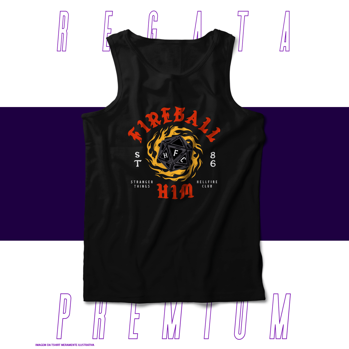 Nome do produto: Regata Premium - Hell Fire Club