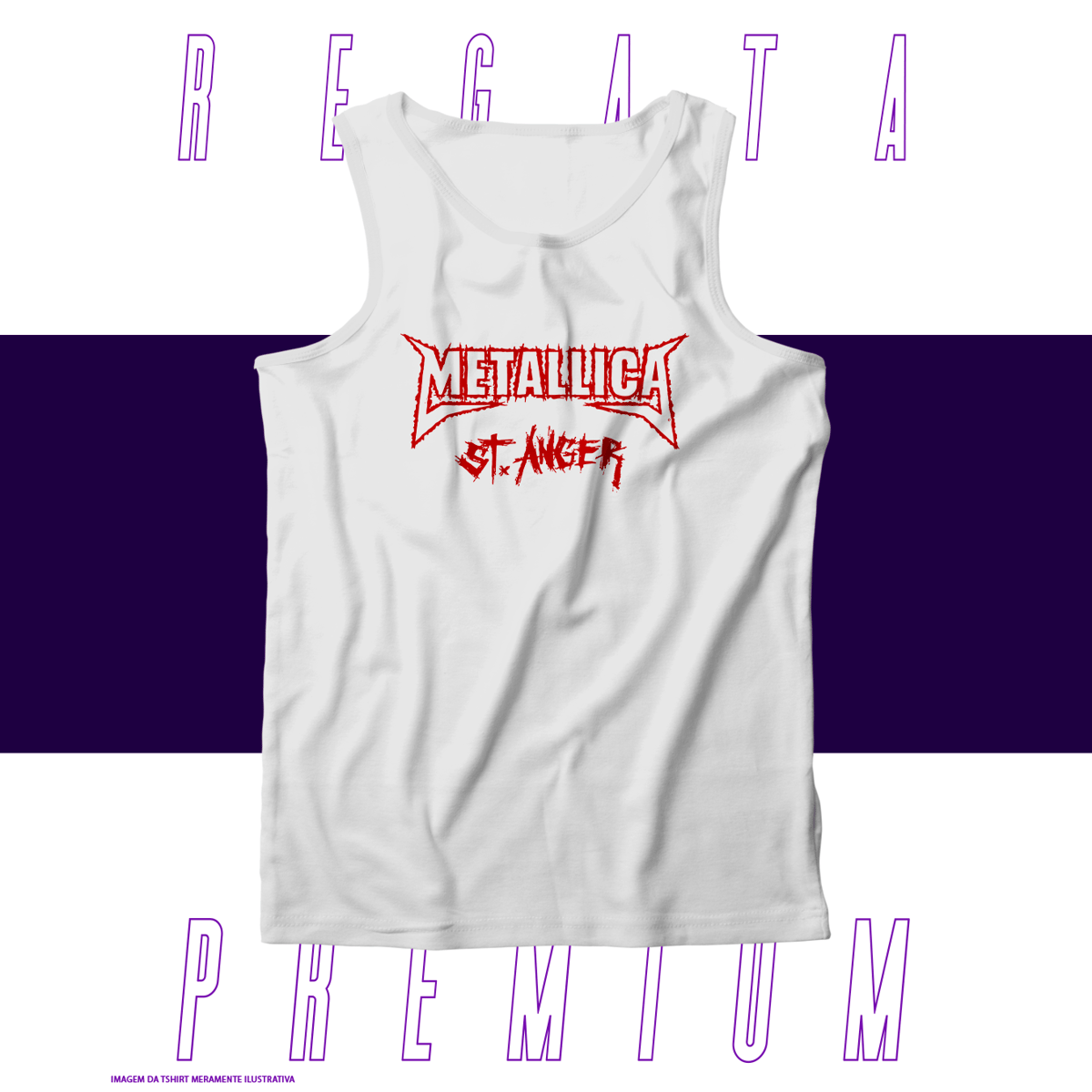 Nome do produto: Regata Premium - Metallica