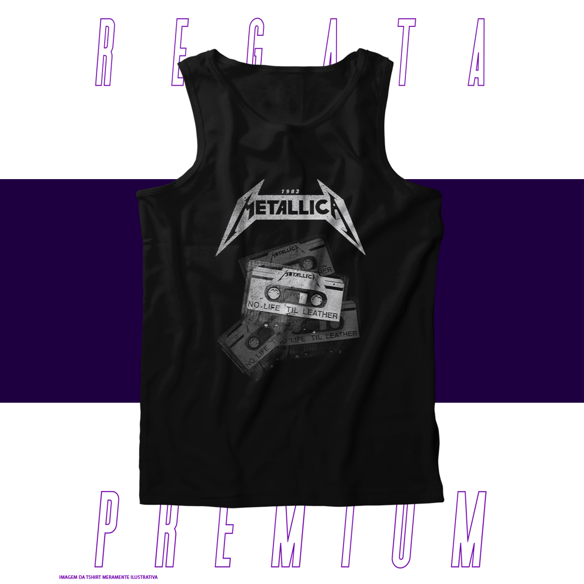 Nome do produto: Regata Premium - Metallica