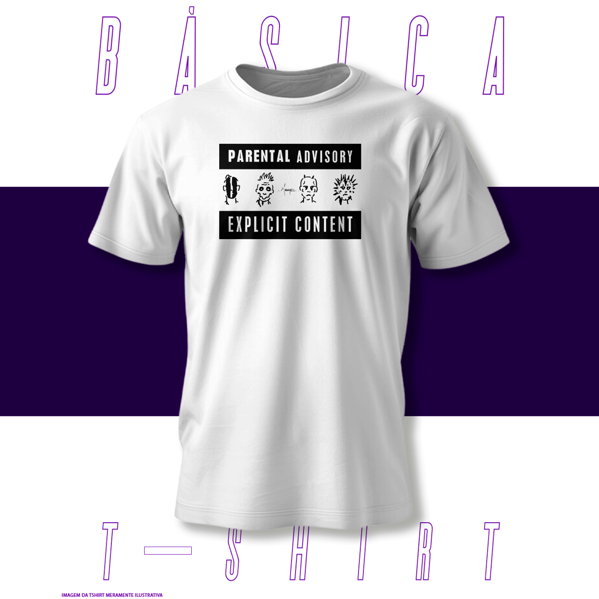 Nome do produto: Camiseta Básica - Parental Advisory - Mudvayne