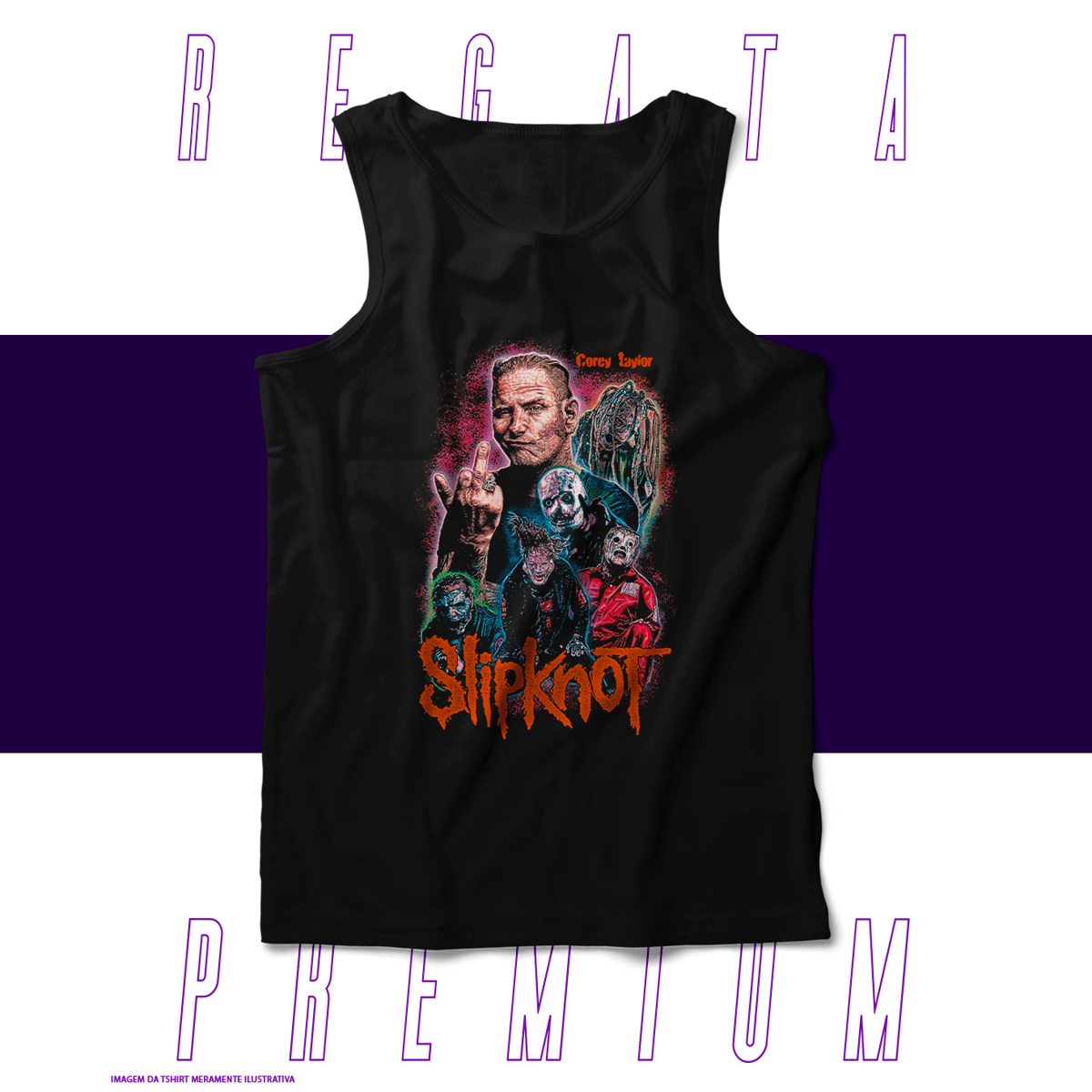 Nome do produto: Regata Premium - Eloy Casa Grande - Slipknot