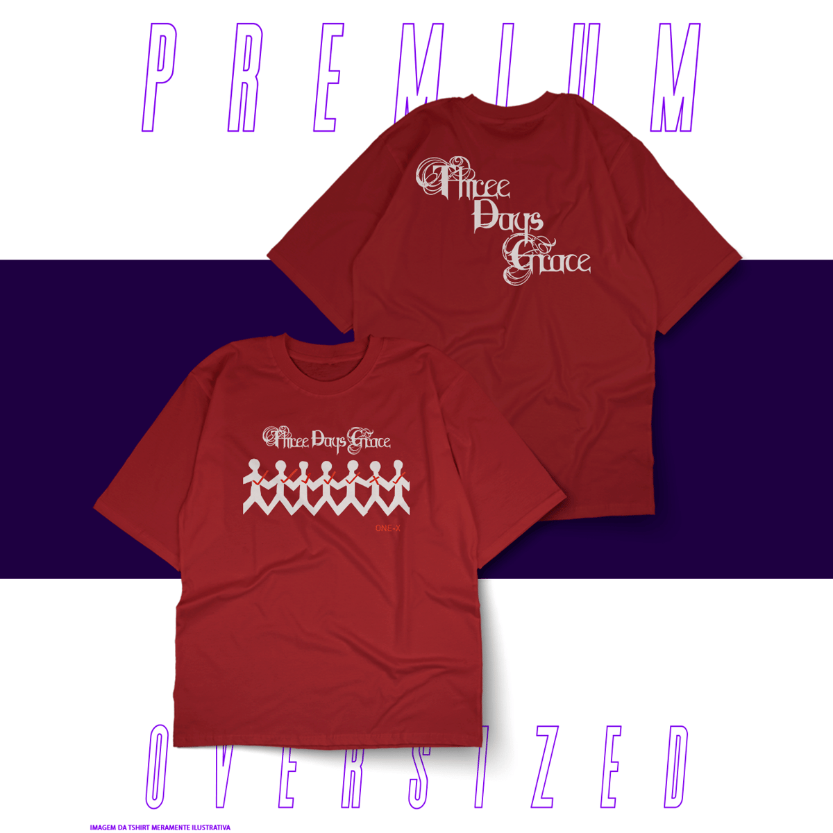 Nome do produto: Oversized Unissex - Three Days Grace