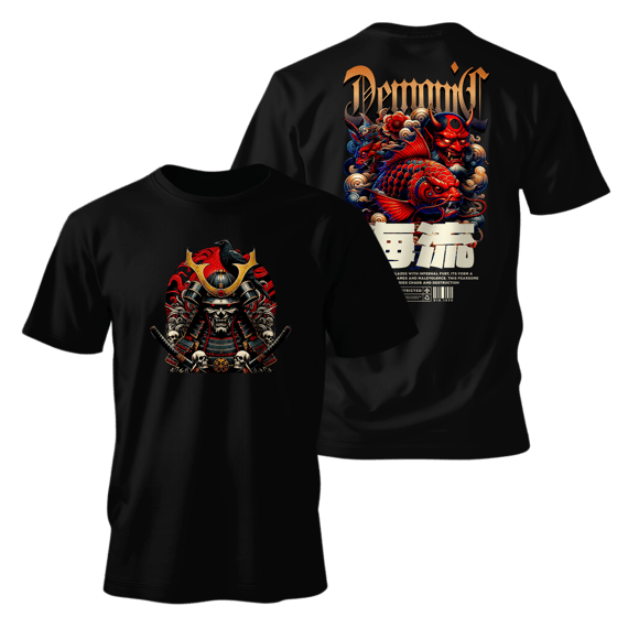Street Wear - Classsic Oriental Samurai T-Shirt