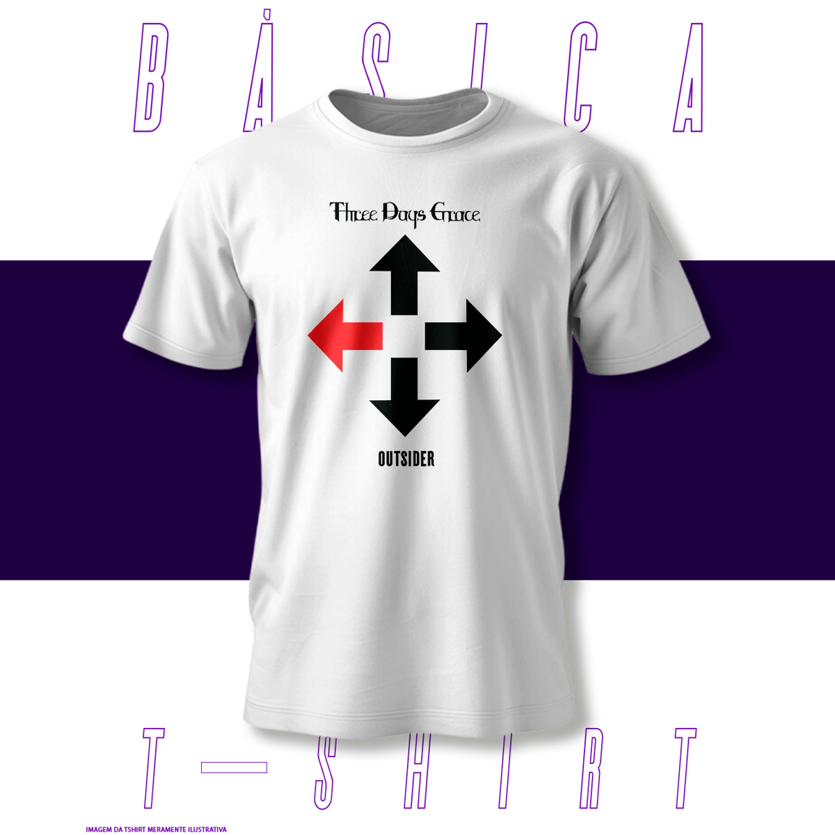 Nome do produto: Camiseta Básica - Three Days Grace