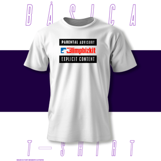 Nome do produto Camiseta Básica - Parental Advisory - Limpbizkit