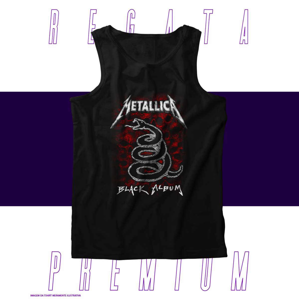 Nome do produto: Regata Premium - Metallica