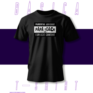 Nome do produto Camiseta Básica - Parental Advisory - Papa Roach
