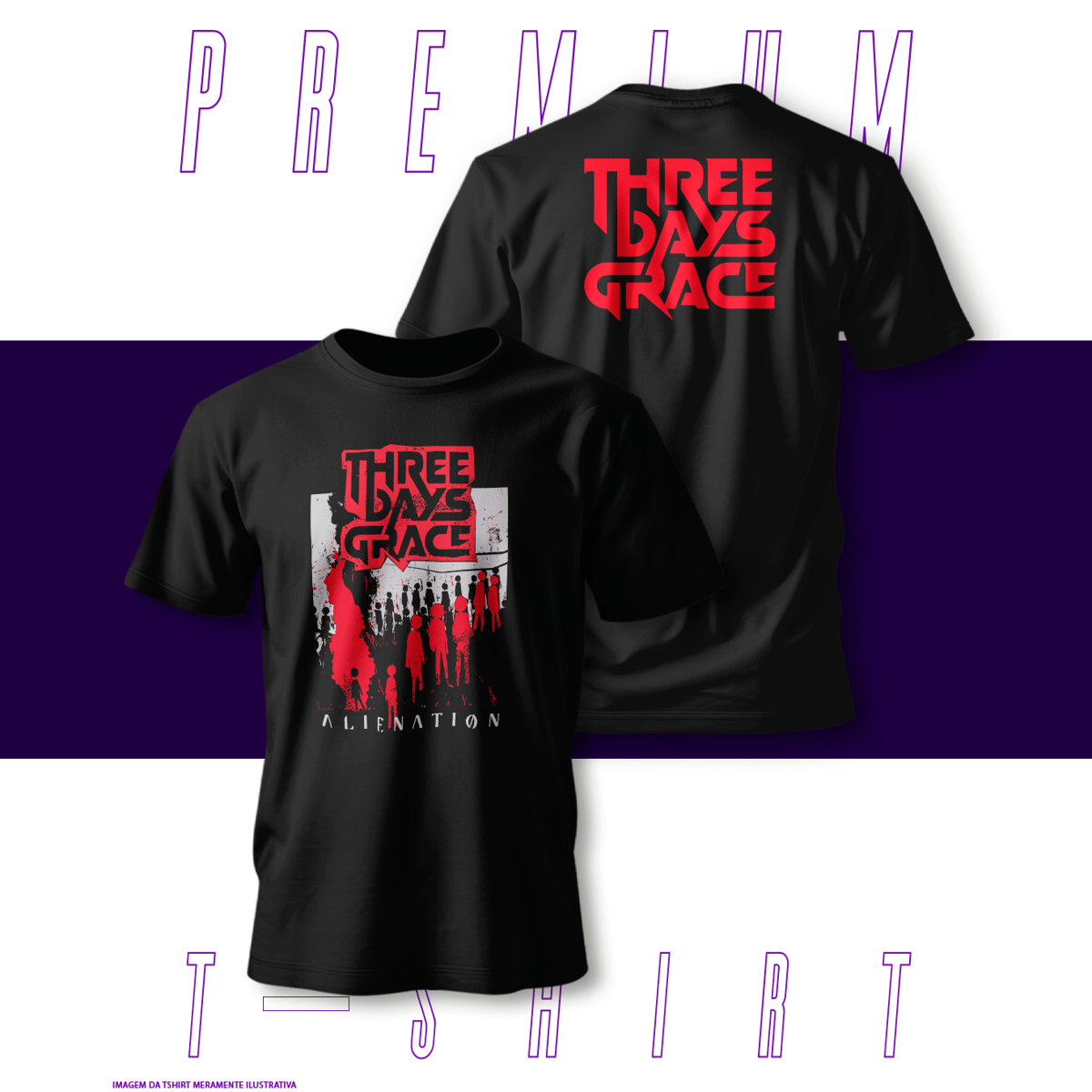 Nome do produto: Camiseta Premium - Three Days Grace