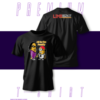 Nome do produto Camiseta Premium - LimpBizkit - Fred Durst e Jonathan Davis - Korn
