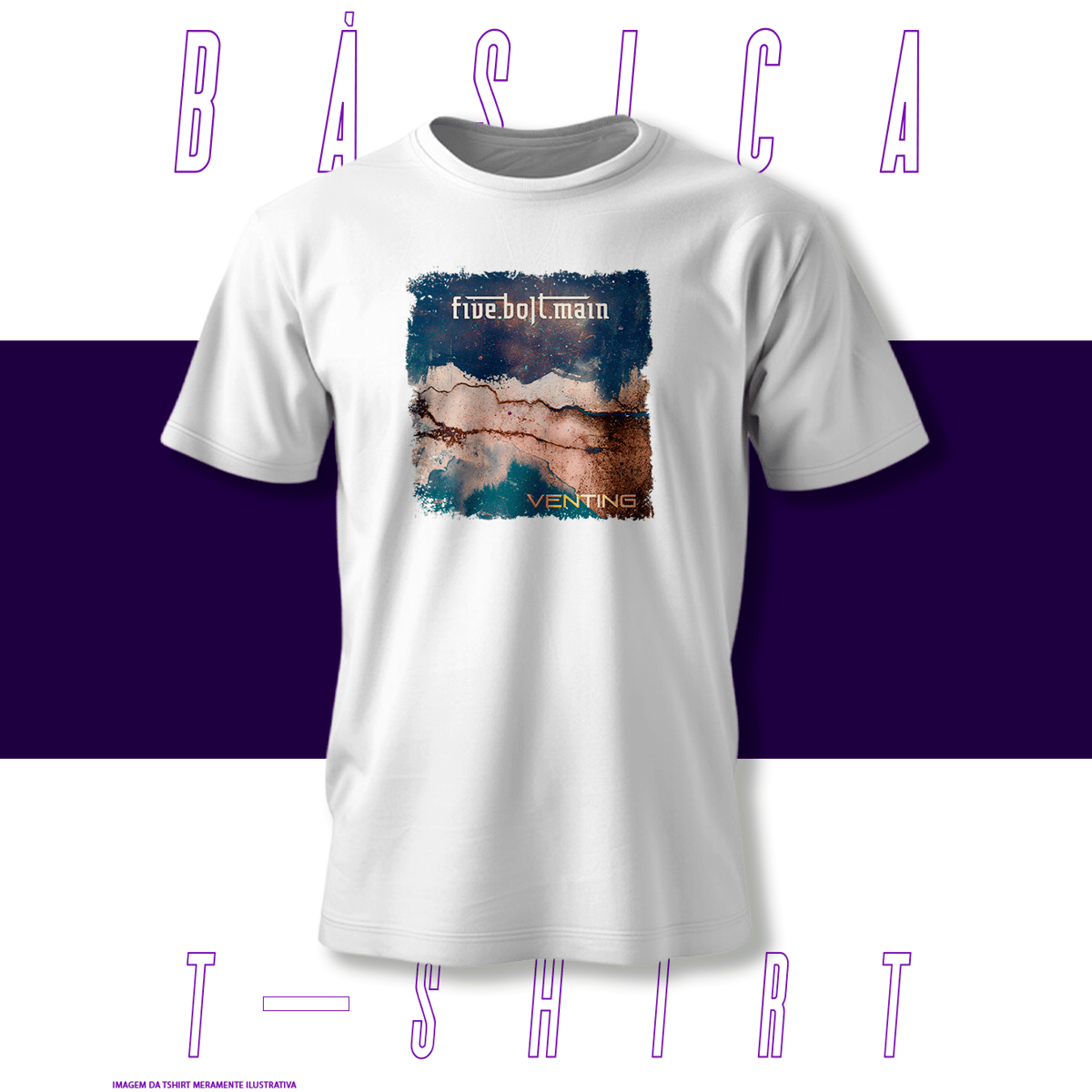 Nome do produto: Camiseta Básica - FiveBoltMain