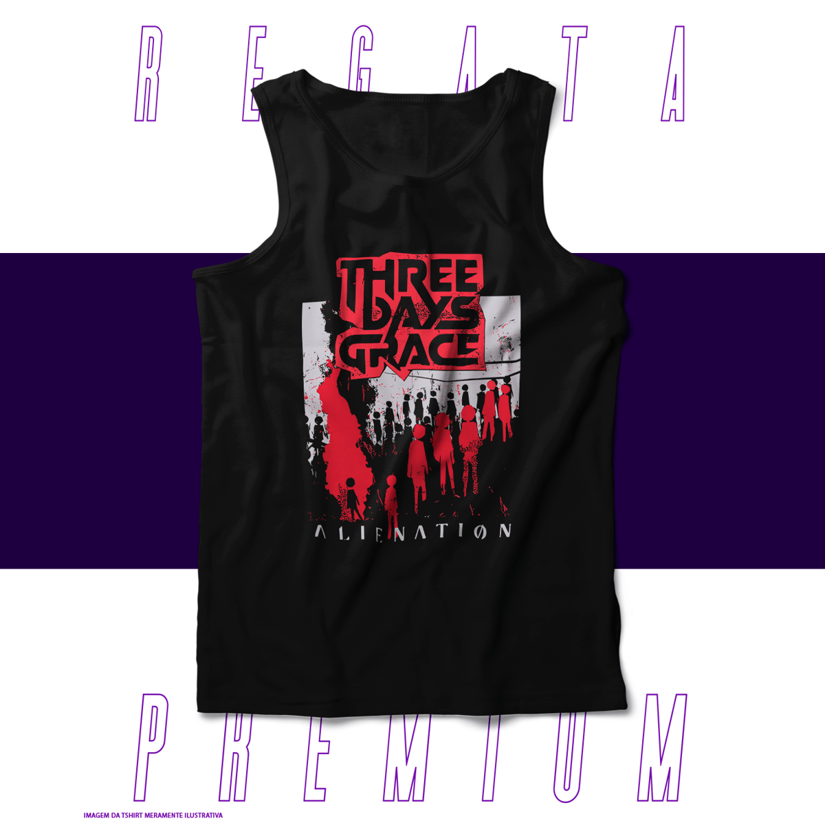 Nome do produto: Regata Premium - Three Days Grace