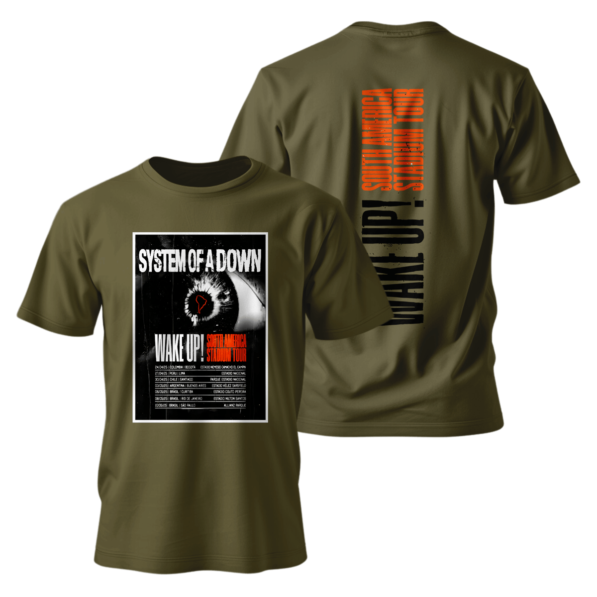 Nome do produto: Metal Band Unisex - System of a Down - WAKE UP! SOUTH AMERICA STADIUM TOUR