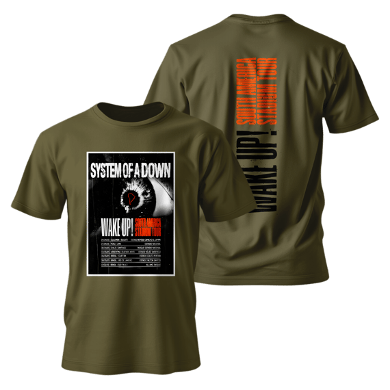 Metal Band Unisex - System of a Down - WAKE UP! SOUTH AMERICA STADIUM TOUR