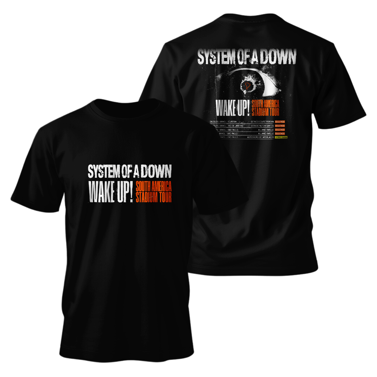Nome do produto: Metal Band Unisex - System of a Down - WAKE UP! SOUTH AMERICA STADIUM TOUR