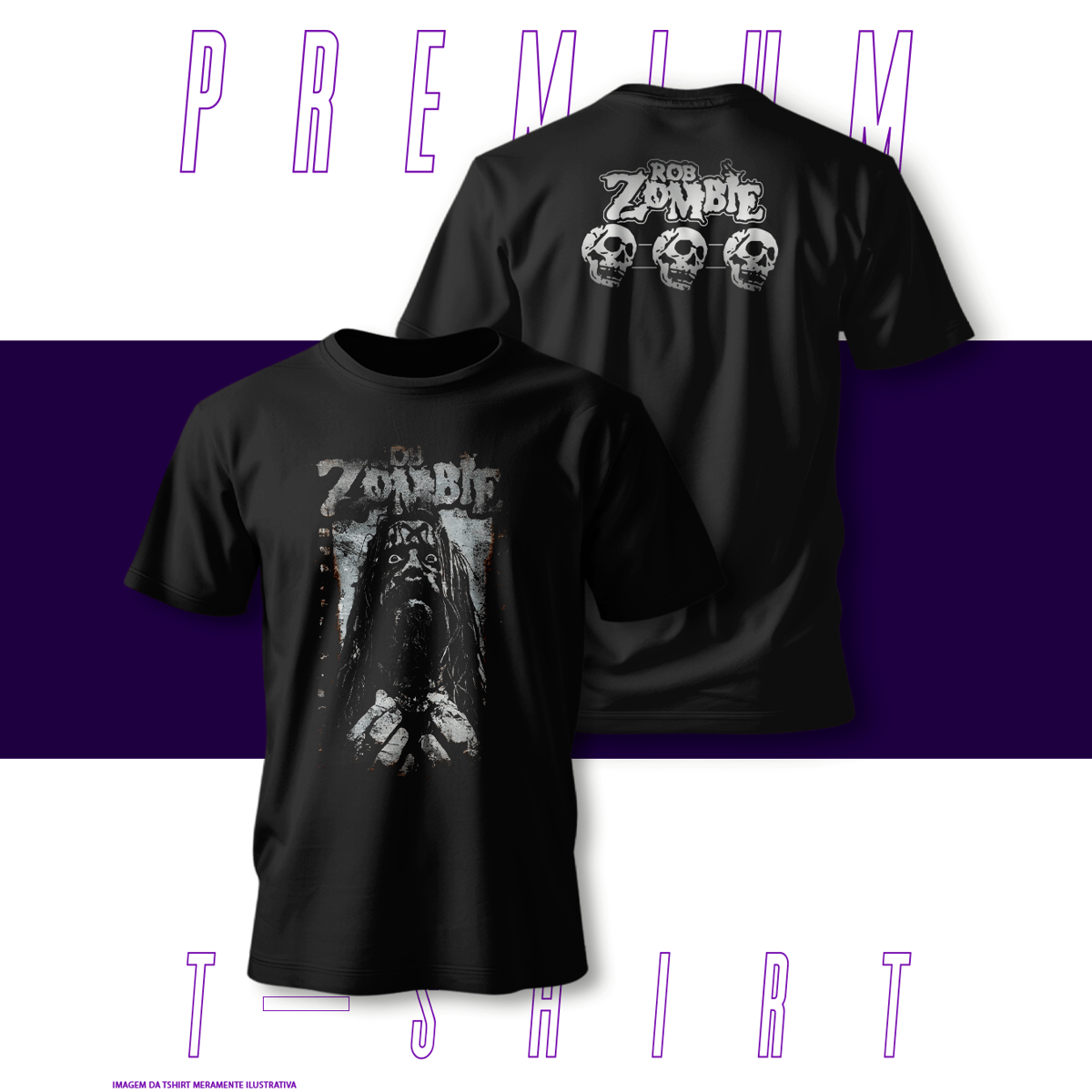 Nome do produto: Camiseta Premium - Rob Zombie