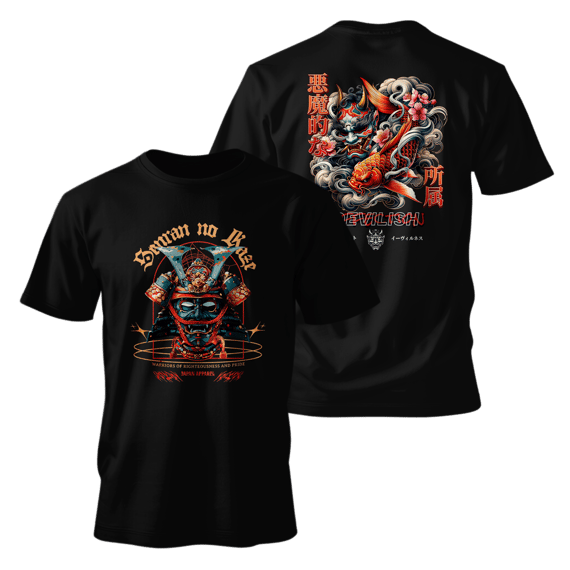 Street Wear - Classsic Oriental Samurai T-Shirt