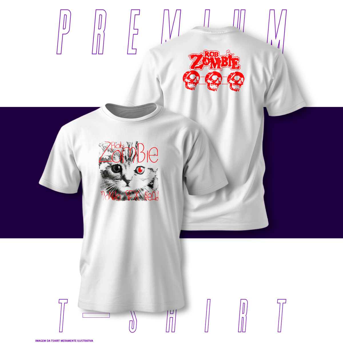 Nome do produto: Camiseta Premium - Rob Zombie