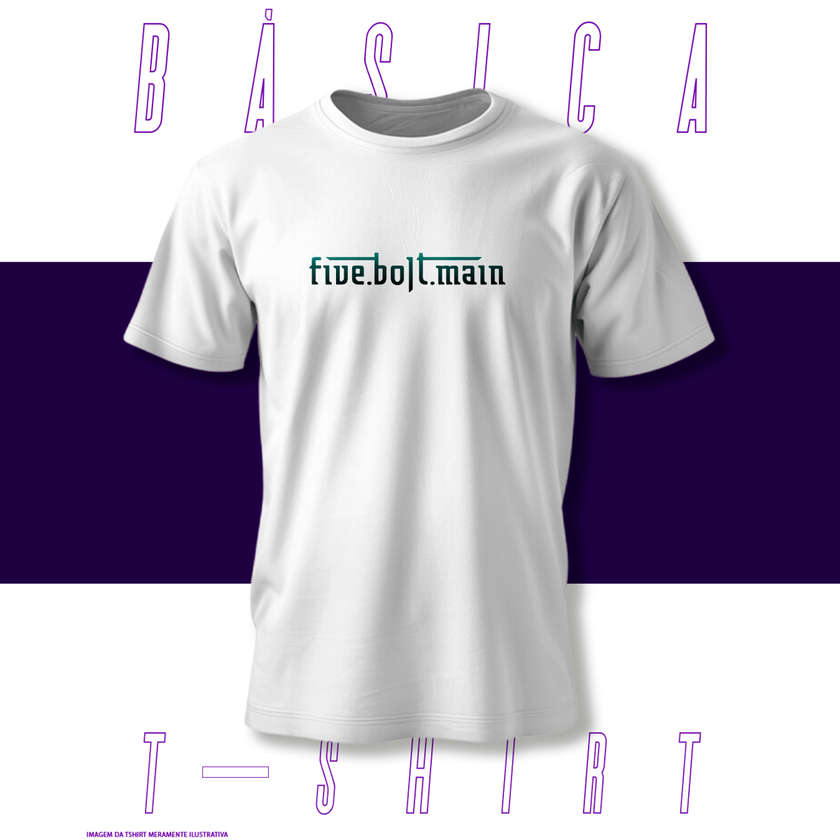 Nome do produto: Camiseta Básica - FiveBoltMain