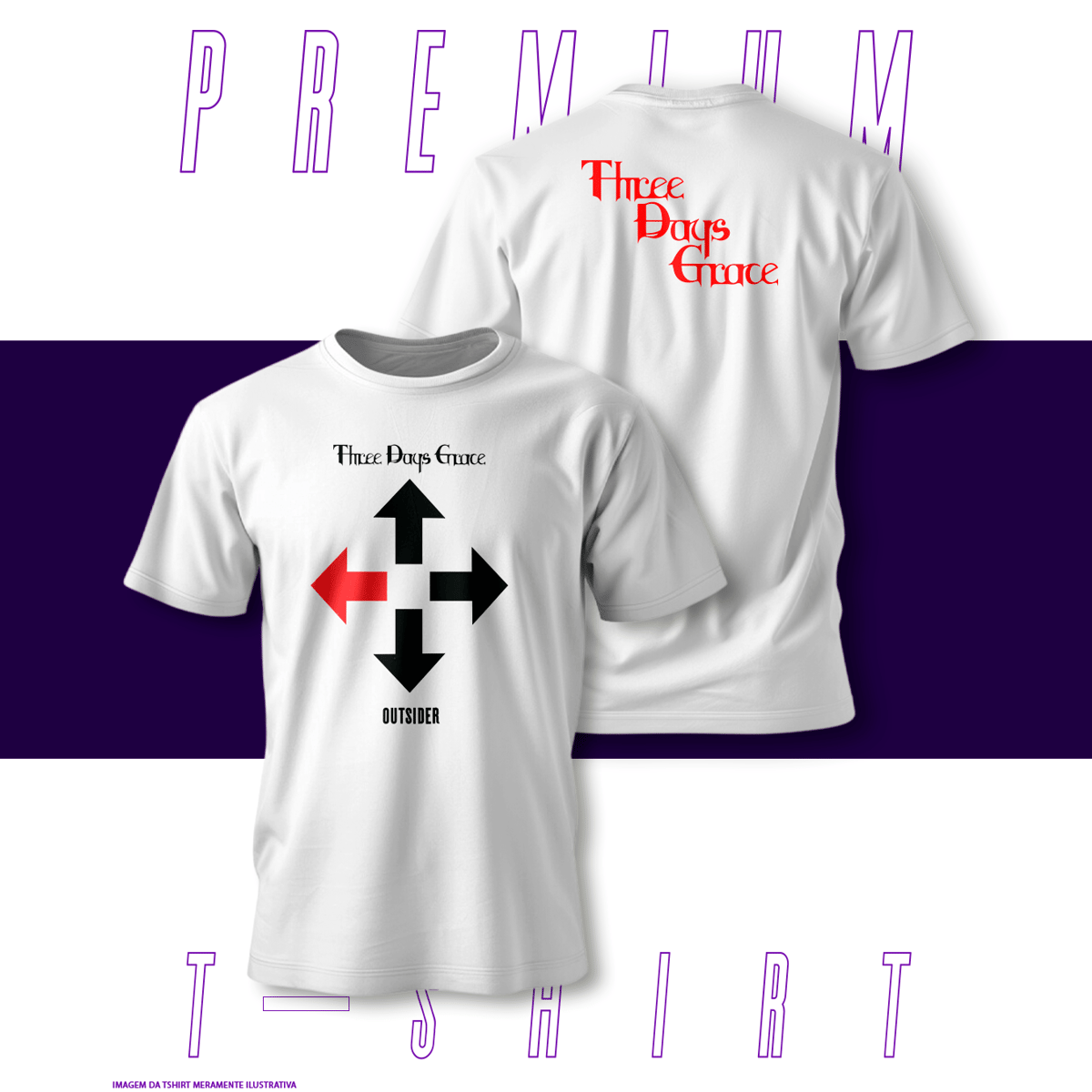 Nome do produto: Camiseta Premium - Three Days Grace