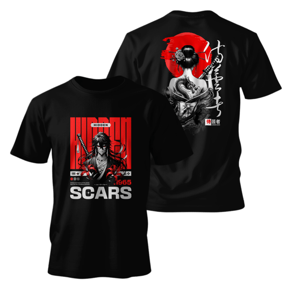 Street Wear - Classsic Oriental Samurai T-Shirt