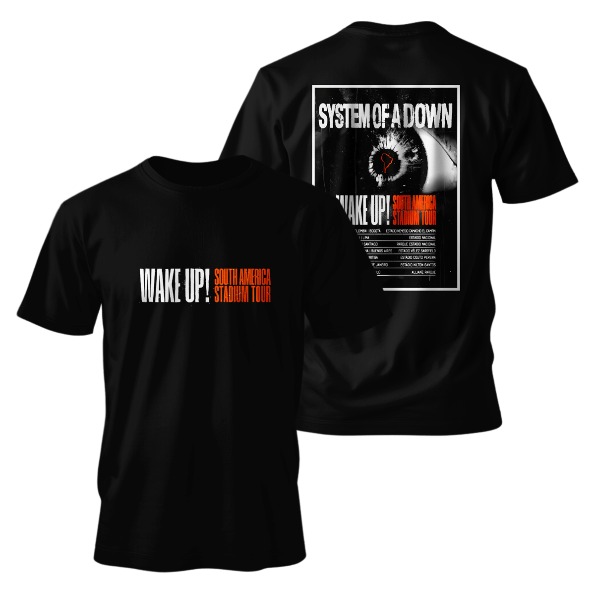 Nome do produto: Metal Band Unisex - System of a Down - WAKE UP! SOUTH AMERICA STADIUM TOUR