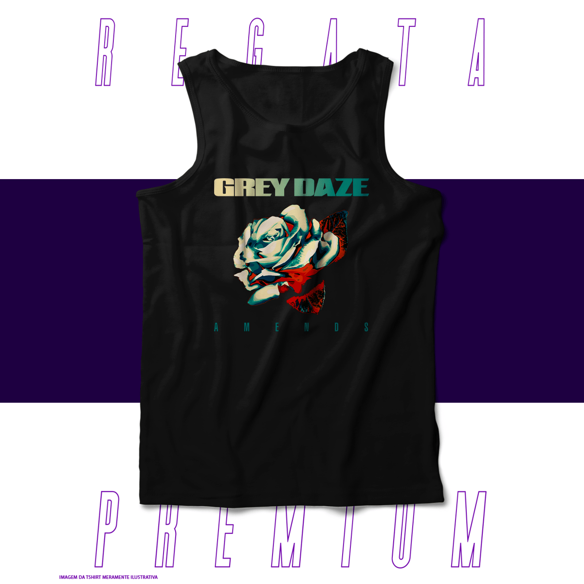 Nome do produto: Regata Premium - Grey Daze