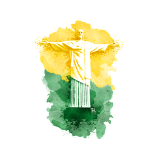 Nome do produto Camiseta Feminina Cristo Redentor Aquarela