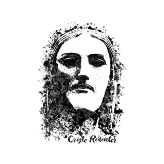 Nome do produto Camiseta Masculina Cristo Redentor rosto graffiti