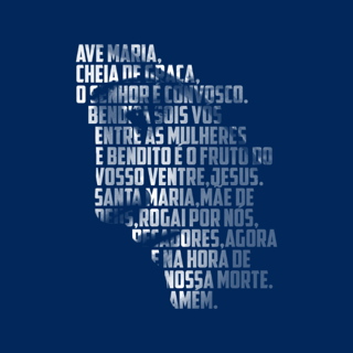 Nome do produto Camiseta Nossa Senhora de Fátima - oração da Ave Maria