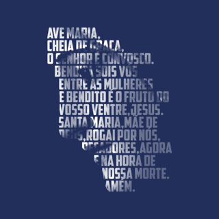 Nome do produto Camiseta Masculina Nossa Senhora de Fátima com Ave Maria
