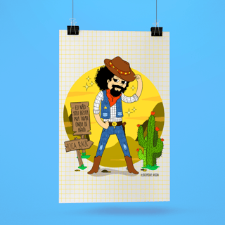 Nome do produto Poster Raul Seixas (cowboy fora da lei)