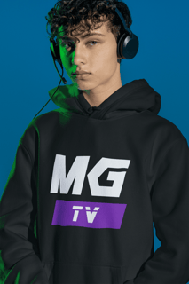 Nome do produto Moletom Canguru Preto MGTV - Unissex