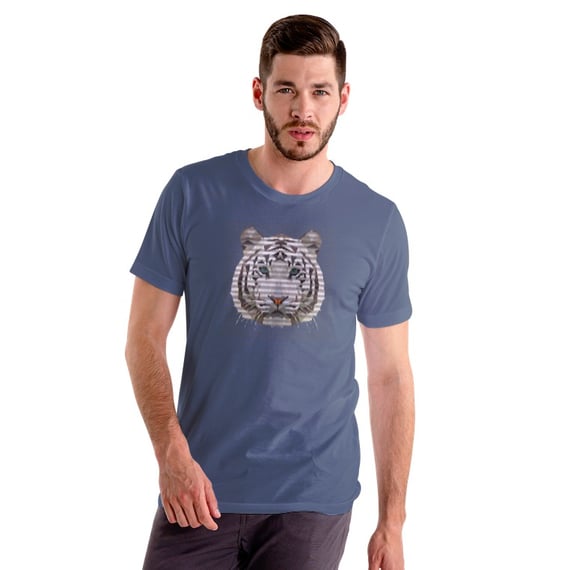 CAMISETA ESTONADA TIGRE BRANCO 