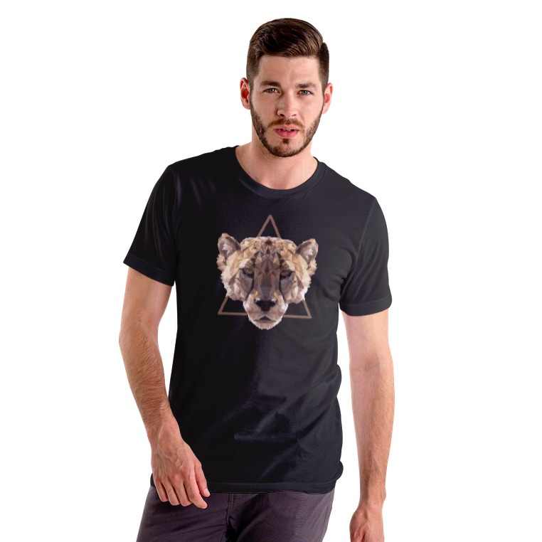 Nome do produto: CAMISETA GUEPARDO TRIANGULO