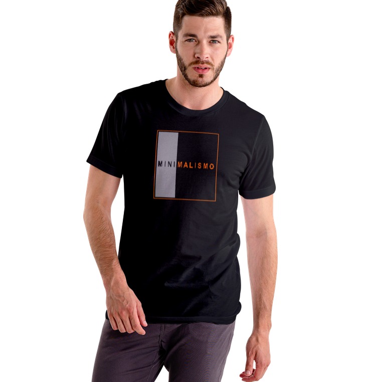 Nome do produto: CAMISETA MINIMALISMO CX CINZA