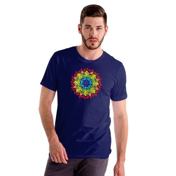 CAMISETA MANDALA ARCO IRIS