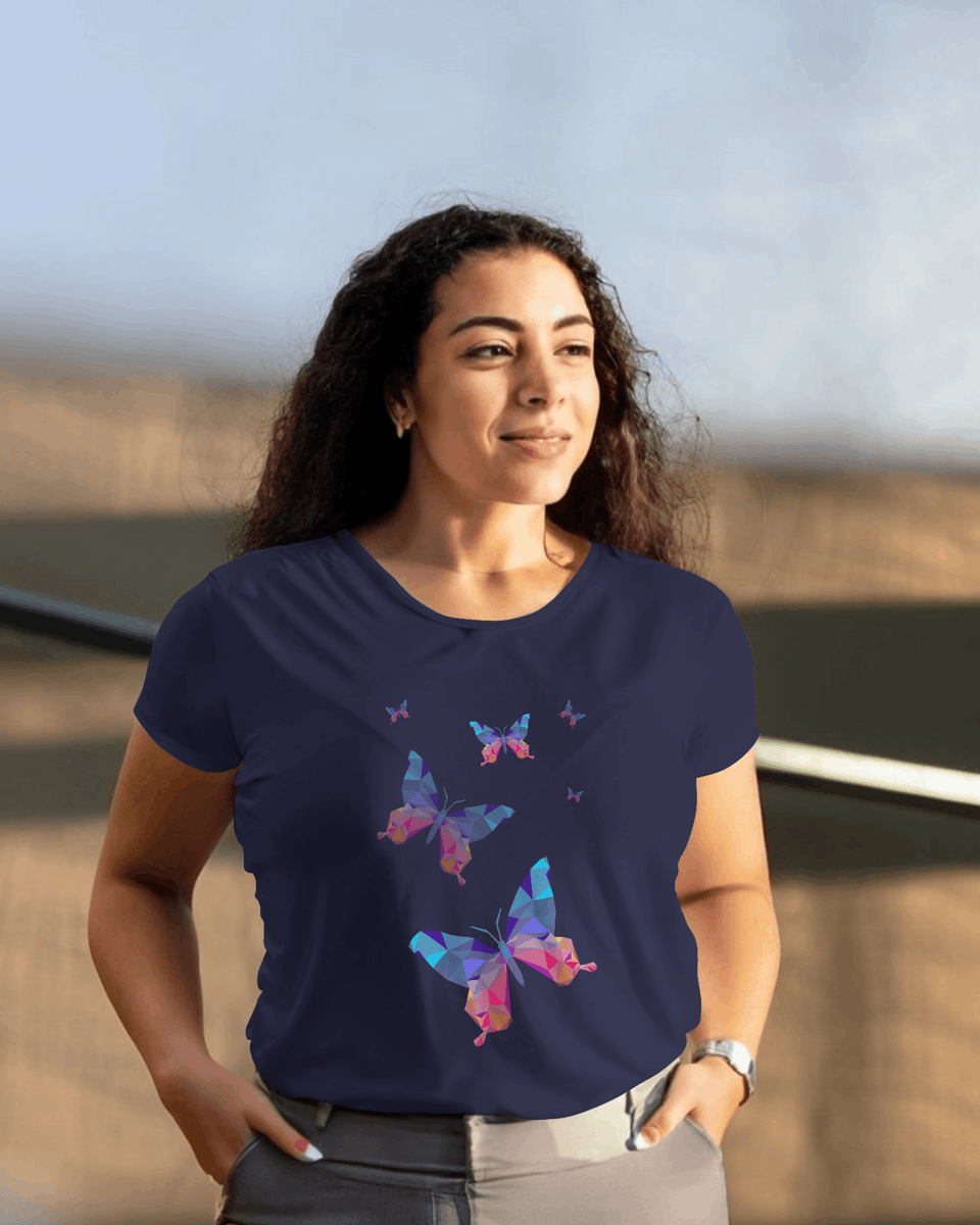 Nome do produto:  BORBOLETAS COLORIDAS - Plus size