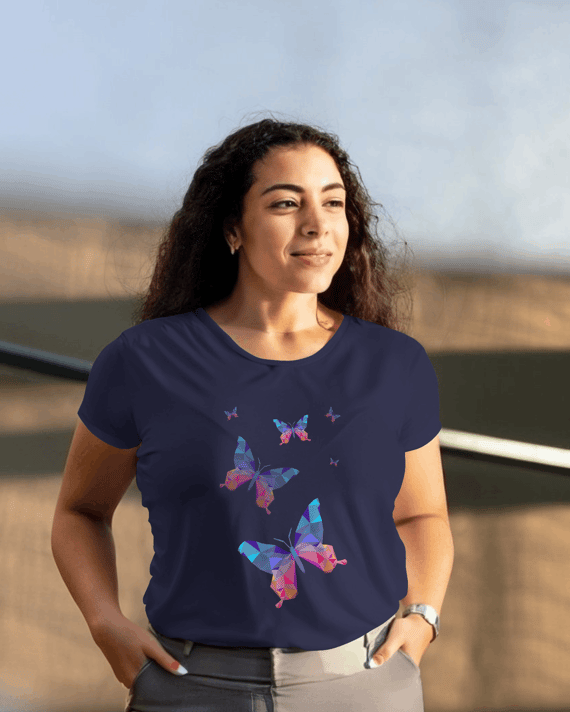  BORBOLETAS COLORIDAS - Plus size