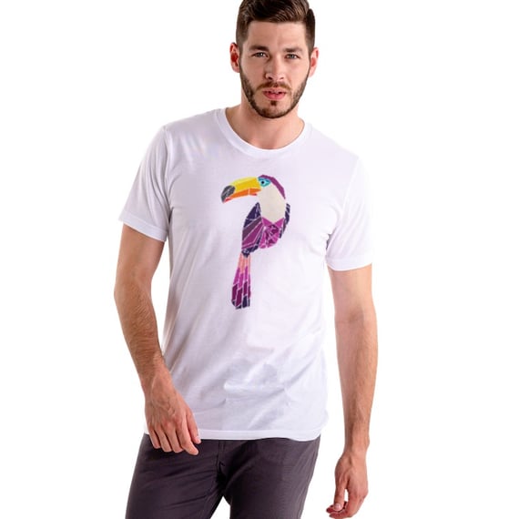 CAMISA TUCANO GEOMETRIZADO COLORIDO
