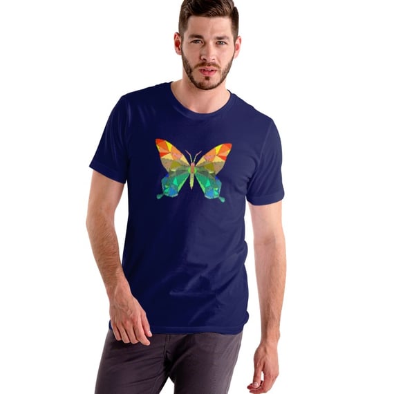 CAMISA BORBOLETA COLORIDA amarelo e verde
