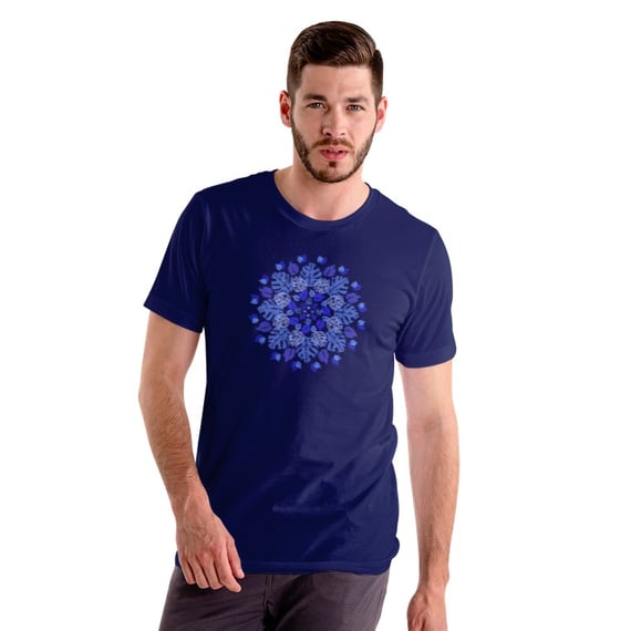 CAMISETA MANDALA AZUL