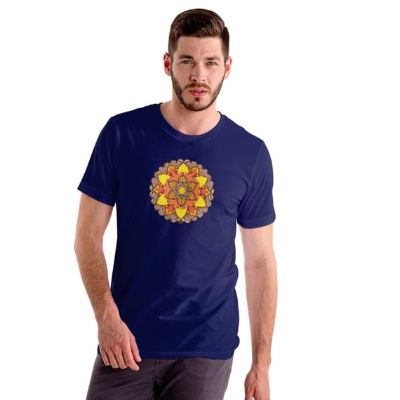 CAMISETA MANDALA AMARELA